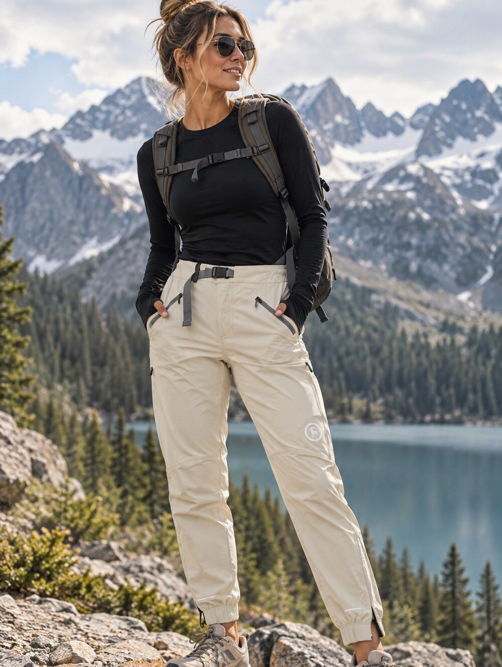 Light Beige Women's Outdoor Utility Pants